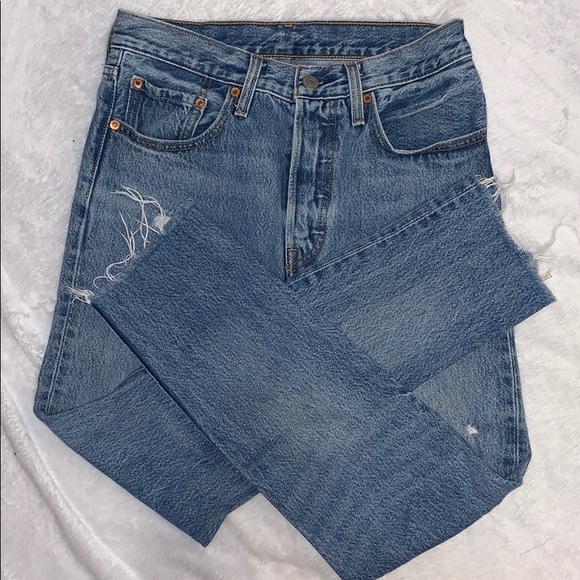 Levi 501 raw hem jeans - Picture 1 of 6
